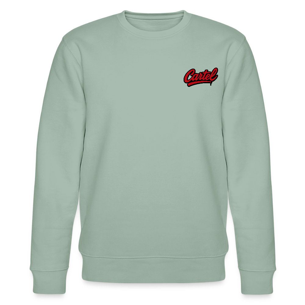 Cartel Bio-Sweatshirt Cartoon Sunset - Helles Graugrün