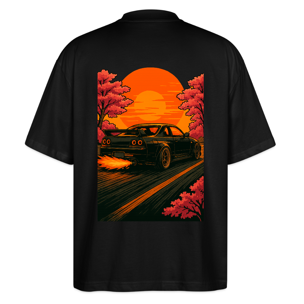 Cartel Oversized  Bio T-Shirt Black Cartoon - Schwarz