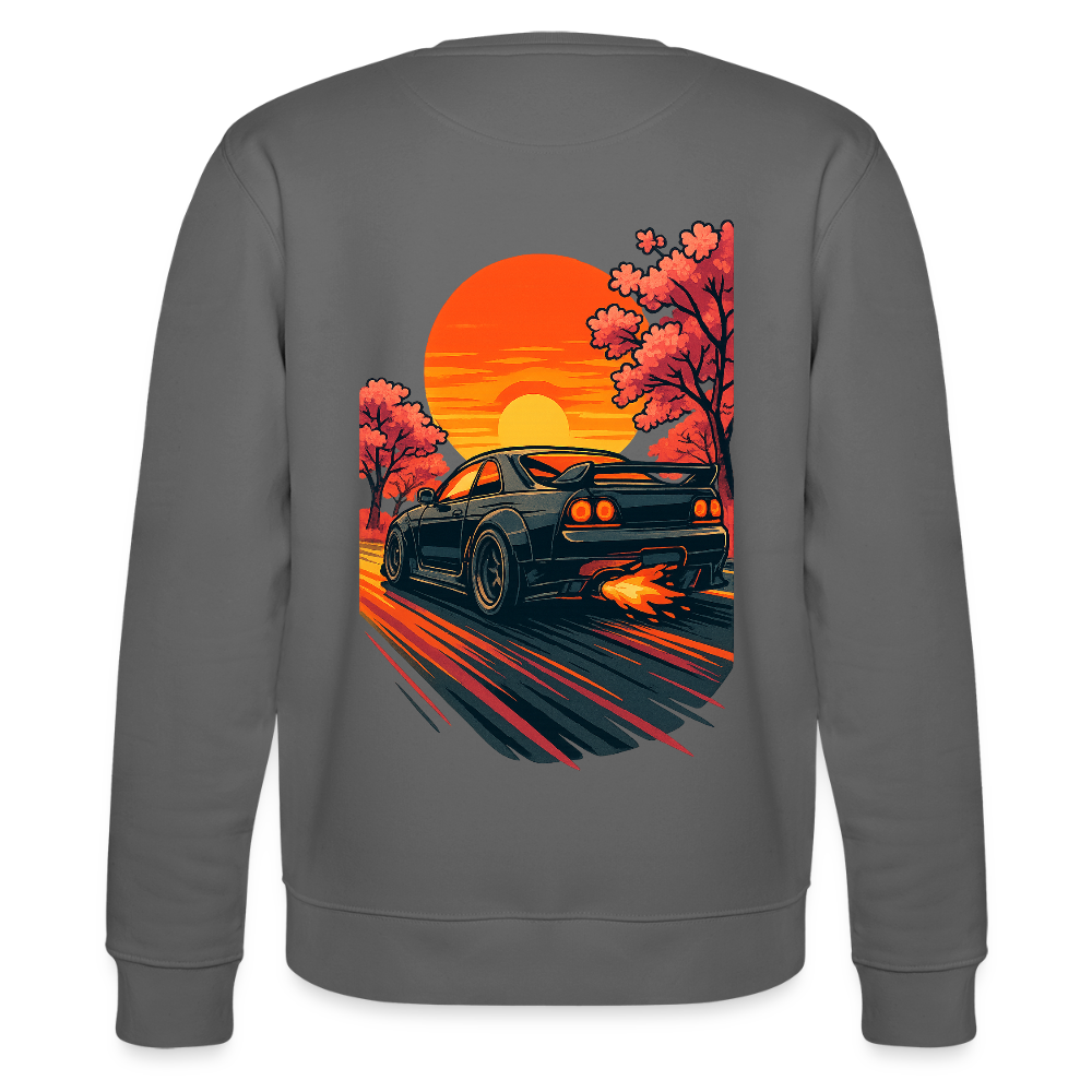 Cartel Bio-Sweatshirt Cartoon Sunset - Anthrazit