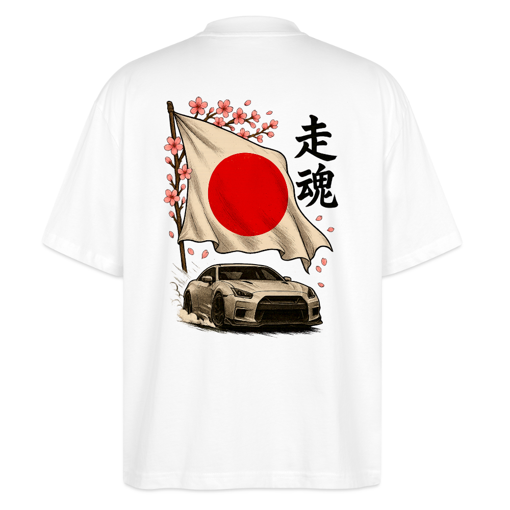 Cartel Oversized  Bio T-Shirt Japanische Seele - Weiß