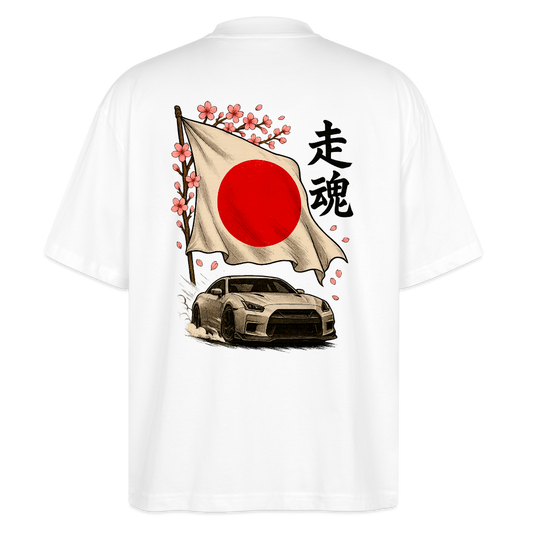 Cartel Oversized  Bio T-Shirt Japanische Seele - Weiß