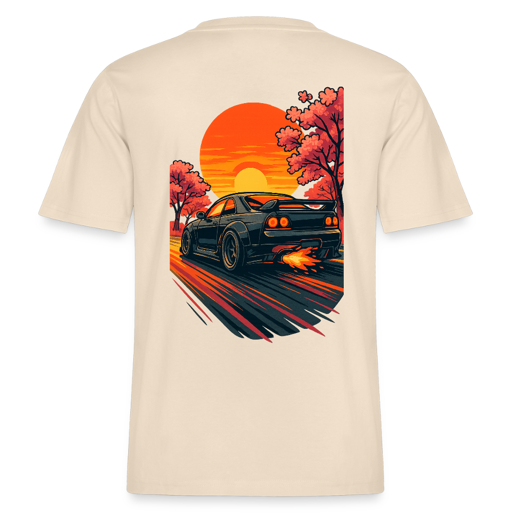 Cartel Bio-T-Shirt Cartoon Sunset - Weißgrau