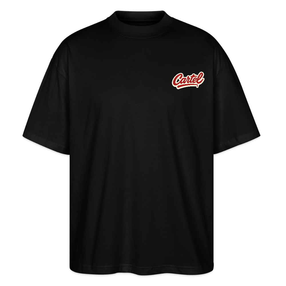 Cartel Oversized  Bio T-Shirt Black Cartoon - Schwarz