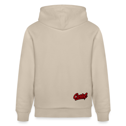 Cartel Bio-Hoodie Clean Black Logo - Beige